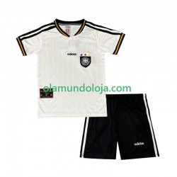 Camisola Alemanha 1996 Retro Criança Equipamento Primeiro Manga Curta
